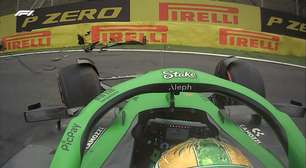 F1: Bortoleto sofre acidente em disputa de posição com Stroll e abandona GP de São Paulo