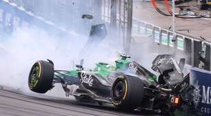 Câmera no capacete mostra visão de Bortoleto no momento do acidente em Interlagos; assista