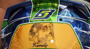 Foto da família: rosário, asas do anjo Gabriel: veja o que tem no capacete de Bortoleto