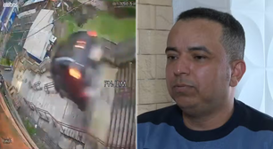 'A explicação é Deus', diz motorista após carro cair em escadaria e capotar em SP
