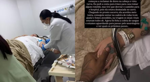 Thais Carla desmaia durante almoço e marido a leva às pressas ao hospital