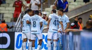 Marlon irado com a desatenção do Grêmio no empate com Fortaleza