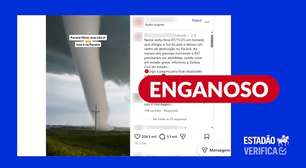 Vídeo mostra tornado que atingiu cidade dos EUA, e não do Paraná