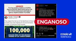 Estrada no Pará criticada por Trump não foi planejada para COP-30