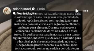 Marido atualiza estado de saúde de Thais Carla após desmaio: 'Falta de descanso'