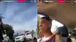 Motorista transmite ao vivo perseguição policial e é preso em SP