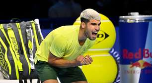 Alcaraz comemora número 1 garantido após vitória no ATP Finals