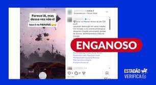 Vídeo que mostra vento destelhando casa é de tornado nos EUA, não no Paraná