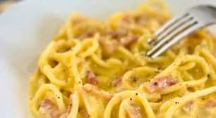 Macarrão a carbonara do jeito certo: úmido e cremoso