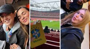 Virginia, Tainá Militão e outras mulheres de craques viajam para acompanhar jogo da Seleção
