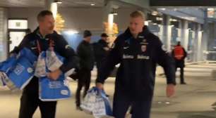 Vídeo: Haaland comemora goleada da Noruega com 70 hambúrgueres