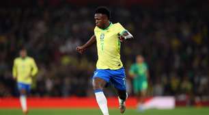 Vini Jr tem apenas oito gols pela Seleção Brasileira; veja os números do atacante