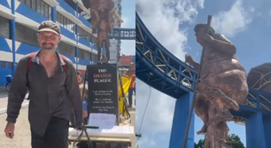 'A praga laranja': artista dinamarquês traz à COP30 estátua que retrata Trump como ameaça ao clima