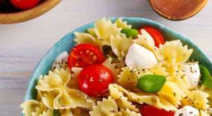 Macarrão caprese express: leve, colorido e cheio de sabor