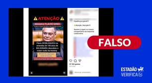 É falso que Dino tenha levantado sigilo de 100 anos sobre emendas parlamentares de Bolsonaro