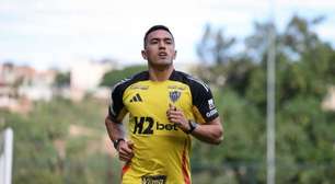 Cuello avança em recuperação no Atlético e inicia corridas no gramado