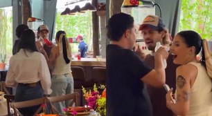 Vídeo de Ana Castela tentando dar bebida a Zé Felipe viraliza e gera debate nas redes