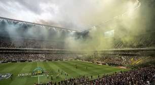 Torcida do Atlético prepara festa com mosaico na decisão da Sul-Americana