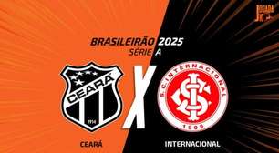 Ceará x Internacional, AO VIVO, com a Voz do Esporte, às 20h