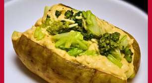 Batata-doce recheada cremosa - sem maionese, com tahine