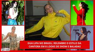 Dua Lipa: relembre 8 looks da cantora no Brasil