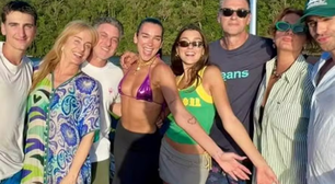 Dua Lipa visita Angélica e Luciano Huck e ganha recepção calorosa: 'Casa é de vocês'