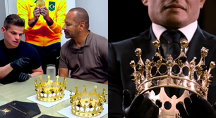 Neymar Pai ostenta coroas arrematadas por R$ 3,5 milhões em leilão do filho; confira