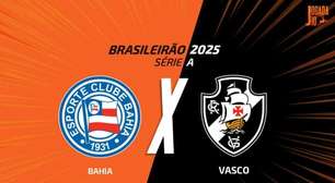 Bahia x Vasco, AO VIVO, com a Voz do Esporte, às 14h30