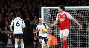 Richarlison faz gol antológico, mas Tottenham é goleado pelo Arsenal; Eze faz hat-trick