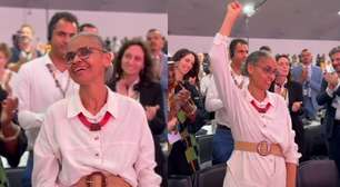 Marina Silva chora ao ser ovacionada em discurso de encerramento da COP30