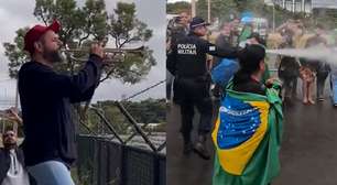 Champagne e marcha fúnebre: prisão de Bolsonaro gera discussão na frente da superintendência da PF