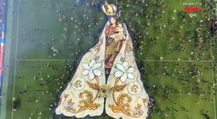 Mosaico de Nossa Senhora e invasão de campo: veja a festa dos torcedores do Remo após acesso à Série A
