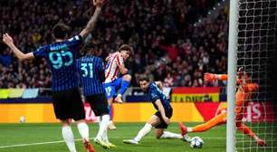 Atlético de Madrid marca nos acréscimos e vence a Inter