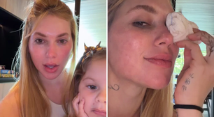 É grave? Virginia machuca o olho durante brincadeira com a filha
