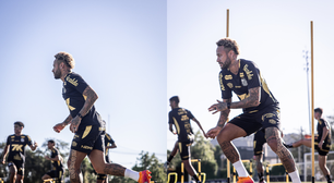 Neymar participa de treino no Santos em meio a suspense sobre condição física