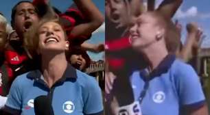 Repórter da Globo se pronuncia após ser agredida por torcedores do flamengo ao vivo