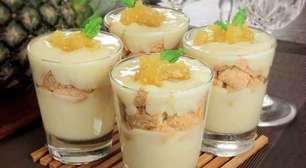 Gelado de abacaxi no copinho: uma sobremesa fácil para o verão