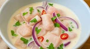 Receita de ceviche de tilápia fácil com leite de coco