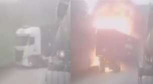 Vídeo mostra acidente que matou dois caminhoneiros na Via Anchieta, em Cubatão (SP)