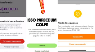 Banco alertou sobre possível golpe, devo continuar com a transferência?