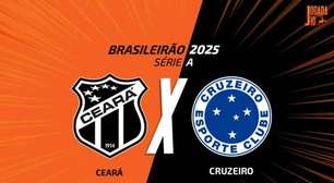 Ceará x Cruzeiro, AO VIVO, com a Voz do Esporte, às 19h