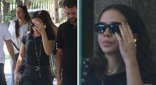 Mel Maia chega abalada ao velório da mãe, no Rio de Janeiro; confira fotos