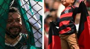 Torcedores do Fla e do Palmeiras chegam ao estádio para a final da Libertadores; veja fotos