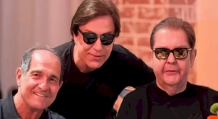 Faustão reaparece ao lado de Tom Cavalcante e Muricy Ramalho