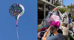 Balão cai dentro de condomínio em SP e assusta moradores