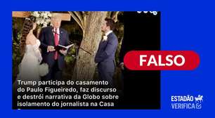 É falsa imagem que mostra Trump no casamento de Paulo Figueiredo