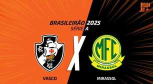 Vasco x Mirassol, AO VIVO, com a Voz dos Esporte, às 17h30