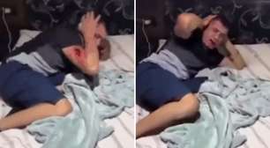 Homem que arrastou a ex-namorada de carro cai no choro ao ser preso