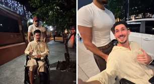 Vittor Fernando passeia pela 1ª vez após ser baleado: 'Tem todo um trâmite'