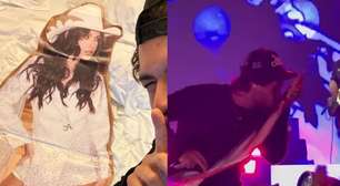 Zé Felipe beija figura de papelão de Ana Castela no palco de show em Portugal